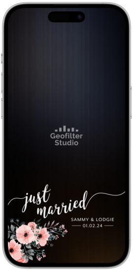 Elegant floral Wedding filter template for Snapchat & TikTok.