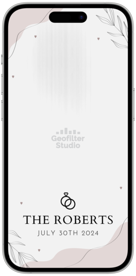 Elegant wedding themed filter for Snapchat & TikTok