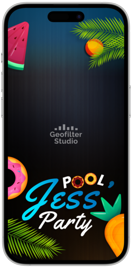 Fun Pool Party event filter for Snapchat & TikTok.
