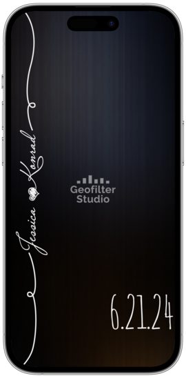 Simple wedding event filter for Snapchat & TikTok.