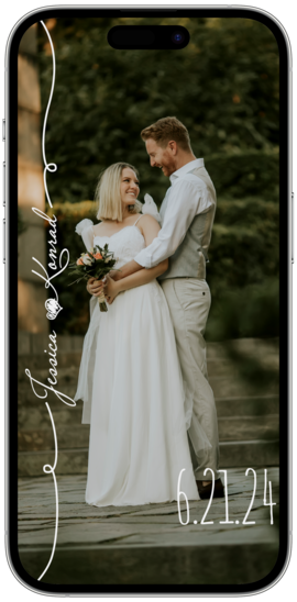 Simple wedding event filter for Snapchat & TikTok.