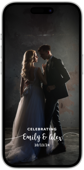 Order this simple and elegant wedding filter for your event on Snapchat and TikTok.